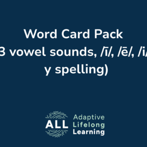Word Card Pack (3 vowel sounds, /ī/, /ē/, /i/:  y spelling)