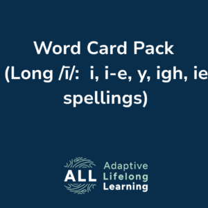 Word Card Pack (Long ī: i, i-e, y, igh, ie)